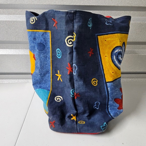 Sun and Sand Fish Large Tote Bag Novelty Nautical Beach Bag Purse Colorful - Picture 11 of 16